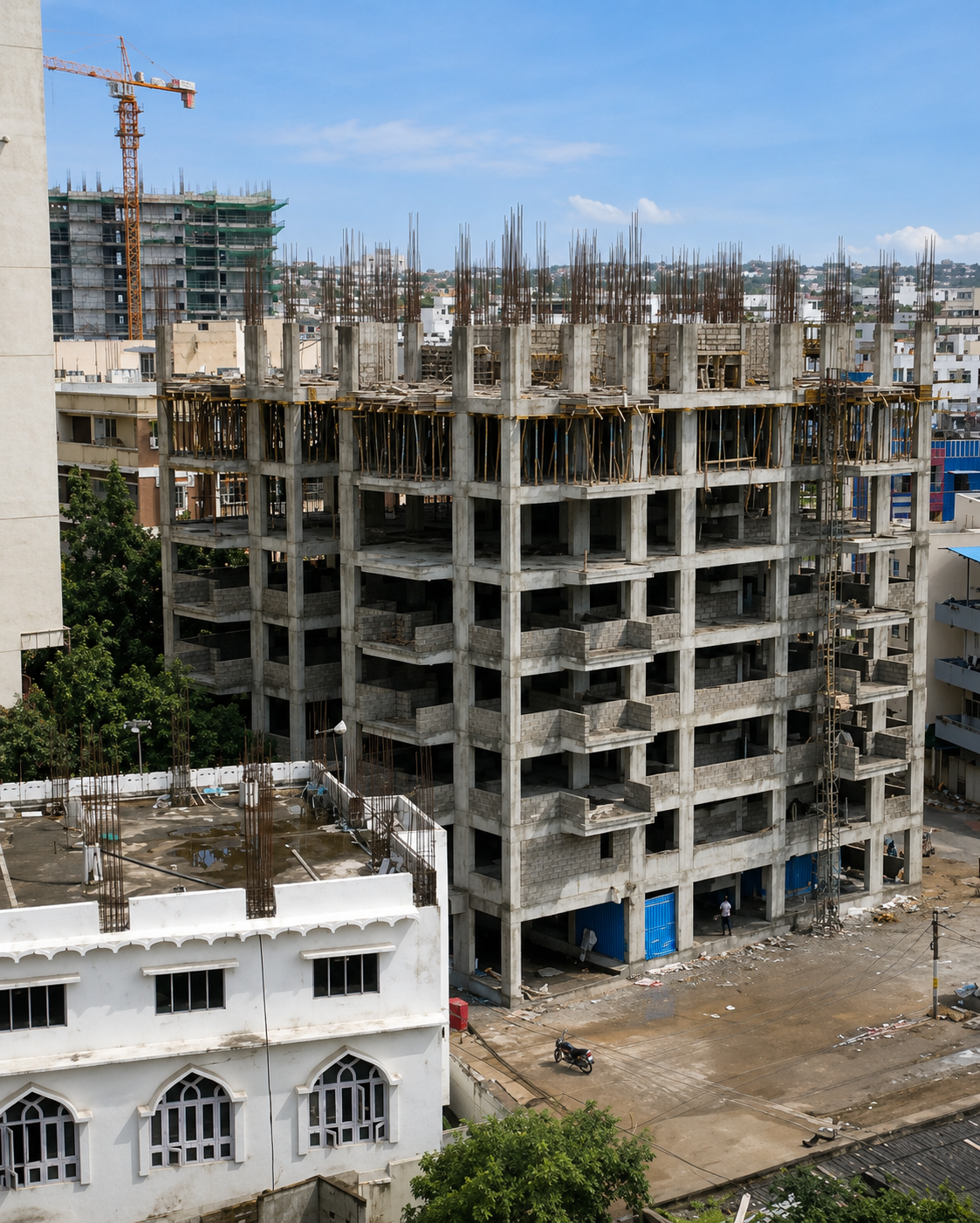 Modern building design by Moiz Constructions